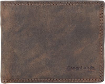 Greenland Nature Montenegro Portemonnee RFID Leer 12 cm - Jongens - Horizontaal - natur
