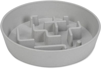 Beeztees Antischrokbak Hond/Kat Nom - Voerbak hond/kat - Vaatwasserproof - Antislip - Plastic - Grijs - 800ml