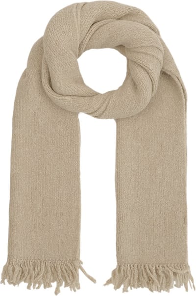 Beige Winter Sjaal Whispers - Trendy Warme lange Sjaals - Lange Dikke Sjaals - Beige