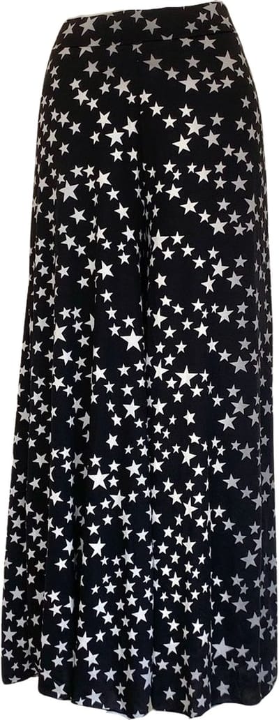Elegante Dames Flare Broek / Pants / Pantalon | One Size | 38-42 - Zwart