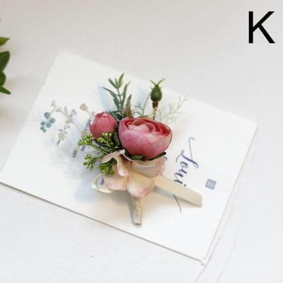 Bruidegom Boutonnière Man Speld Pak Corsage Bruids Knopenbloem Bruiloft Polsbloem Feest Mariage Decor Kunstzijde Rozenbloemen