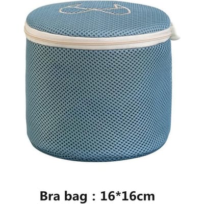 Sac à linge brodé pour machine à laver, sous-vêtements, soutien-gorge, chaussettes, filet de lavage, grande capacité, pochette de rangement pour vêtements, sacs à linge sale en maille style 6