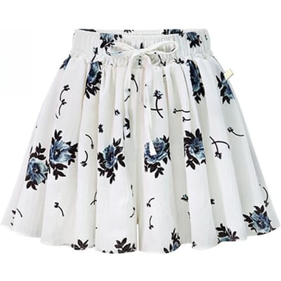 Wijdpijpige Shorts Rok Dames Zomer Nieuwe Koreaanse Versie van Hoge Taille Grote Maat Losse A-lijn Culottes M white