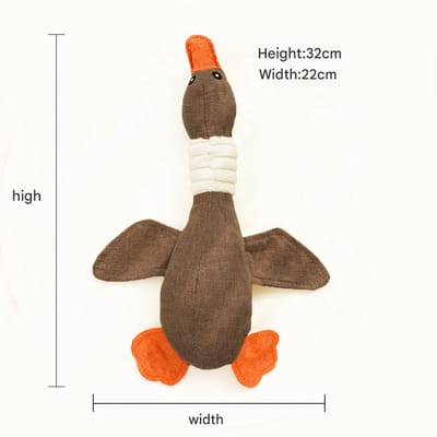 Generieke onverwoestbare hondenspeeltjes , geschikt voor kleine, middelgrote en grote rassen, knisperende en piepende pluche kauwspeeltjes voor puppy's tijdens het doorkomen van tanden, eendjesspeeltjes voor puppy's