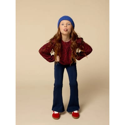 LOOXS Little Meisjes broek - Maat 98 in de kleur Blauw van 87% Cotton 13% Polyester - 2532-7638-167