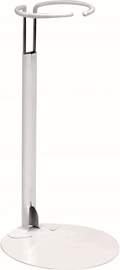 Poppenstandaard - Displayhouder - Poppen presenteren - In hoogte verstelbaar - 113 x 113 x 182 cm - Wit