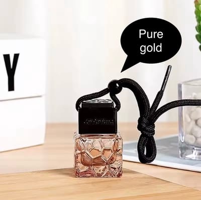 TLVX Autoparfum Pure Gold / Parfum voor auto / 8 ML / Bloemig / kruidig / Frisse geur / Geurstokjes / Uniek flesje / Lange werking / Fris interieur / Lekker Auto Luchtje / Car diffuser / Air Freshener / Luxe auto luchtverfrisser / Mannen geur