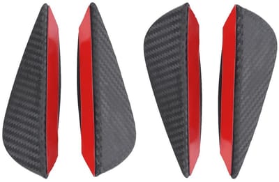 Dailygoods- Voorbumper Universeel - Koolstofvezel Vinnen - Lip Spoiler - Canards - Splitter - Set van 4 Stuks