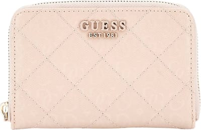 GUESS Portemonnee Laurel SLG Medium Zip Around Wallet Sand Roze