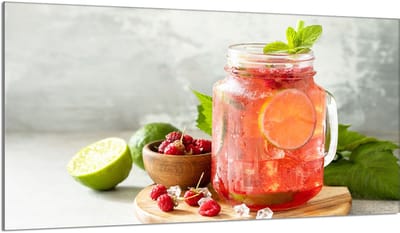 TMK ArtDeko - Glazen Fornuisbeschermer - 90x52 cm - Drink