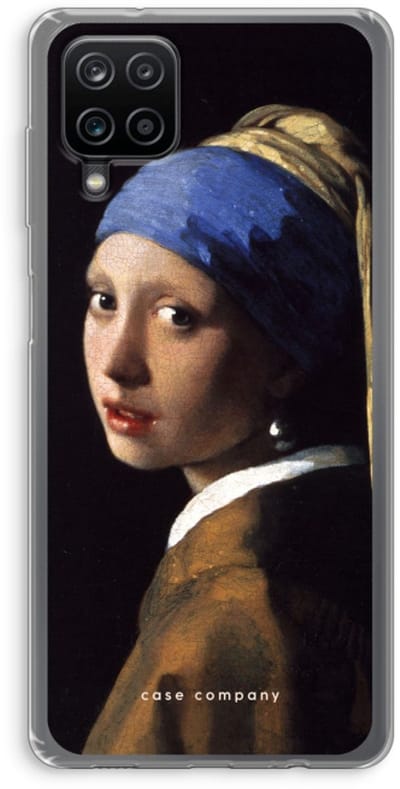 Hoesje geschikt voor Samsung Galaxy A12 hoesje - The Pearl Earring - Soft Cover Telefoonhoesje - Bescherming aan alle Kanten en Schermrand