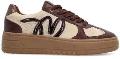 Manfield - Dames - Burgundy suède sneakers - Maat 36