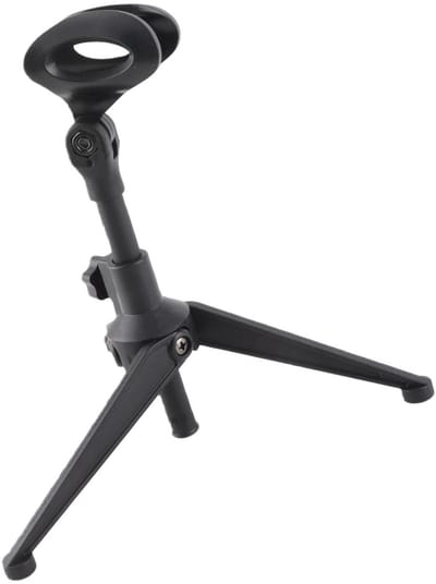 Dailygoods- Microfoonstandaard Verstelbaar - Bureau/Staand - Draagbaar/Opvouwbaar - Hoogte 20,5-27 cm - Kunststof - Geschikt voor Conferentie - Microfoonstatief
