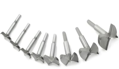 Allecto - Forstner Grondboor Set - Houtbewerking - 8 Stuks - Hoge Kwaliteit - Carbon Staal - Geschikt voor Scharnier Montage - 25-60 cm