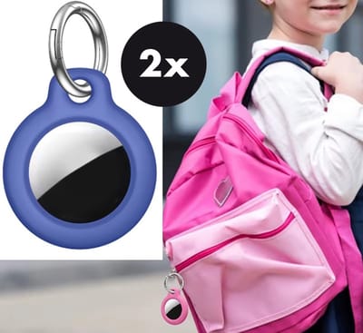 Actie4you® - Sleutelhanger - Beschermende houder met Sleutelhanger - Geschikt voor Apple AirTag - Blauw – 2 Stuks