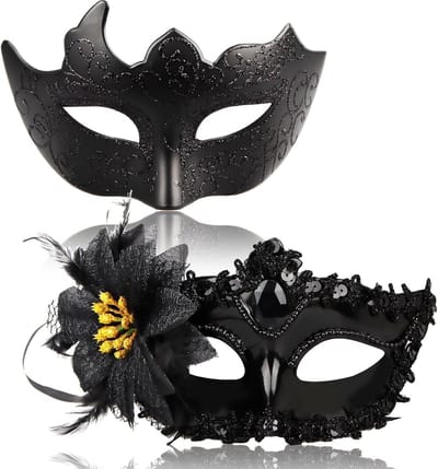 Maskerade Masker Zwart Venetiaans Carnaval Kostuum Unisex