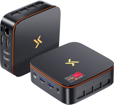 Huidun H50 Mini PC - met QWERTY toetsenbord - 16 GB DDR4 - 512 GB M.2 SSD - AMD Ryzen™ 3 3300U - Tot 3,5GHz - WiFi 6 - Windows 11 Pro - 4K UHD Mini PC - Gigabit Ethernet - Zwart