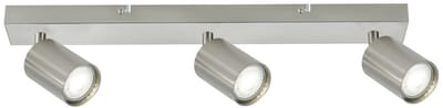 Opbouw Bar Spot Armatuur Satin Nickel Siena - 3x GU10 (max 10 watt per spot) - IP20