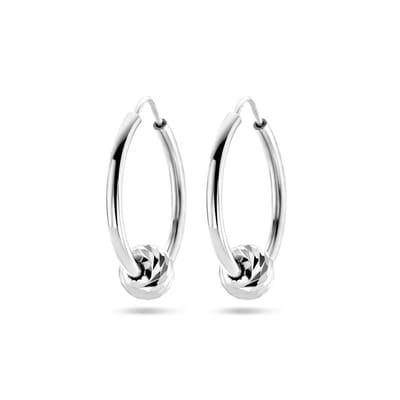Zilver Gerhodineerd Oorringen Bolletje 1338558