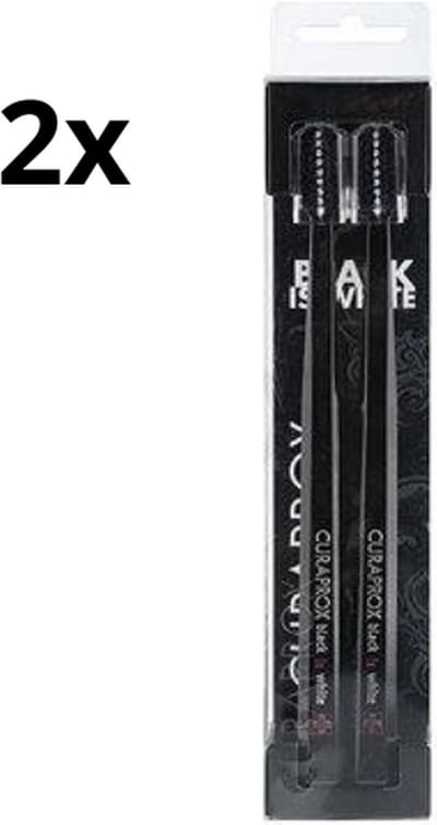 2x Curaprox CS 5460 Black is White Duo Tandenborstels - zwart/zwart