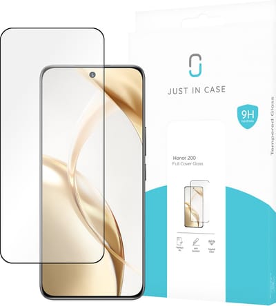 Just in Case screenprotector geschikt voor Honor 200 - Screenprotector Full Cover Gehard Glas