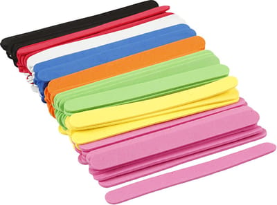 EVA Foam Ijsstokjes, L: 11,5 cm, B: 1 cm, dikte 2 mm, diverse kleuren, 120 stuk