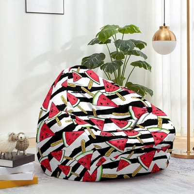 Zitzakhoes - Zitkussenhoes - Ontspannen Zitten - Met Handvat - 70x80cm - Watermeloen