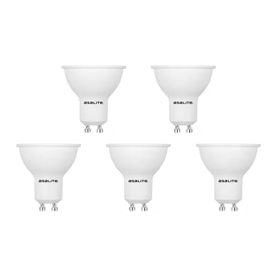 Asalite LED Lamp Spot GU10 Fitting - 7W = 50W - 600 Lumen - 6500K Koud Wit Daglicht - Niet Dimbaar - 220-240V - Ø50mm - GU10 LED Spotlamp - 5 stuks
