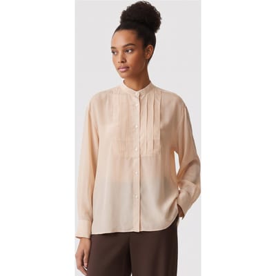 ARKET Henna Fluid Tuxedo Shirt Beige Size: 42 | Long-Sleeved Tops Outlet | Dames | Beige