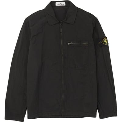 Surchemise à Patch Logo Stone Island Noir Homme Hauts 801511219-V0029 XXXL black