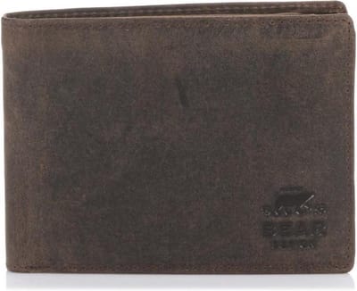 Bear Design Vincent Leren Billfold - Bruin