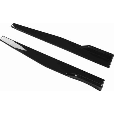 2 Pièces Spoiler de Jupe Latérale Gauche Droite 860mm Noir Brillant Réduit la Résistance à l'Air ABS Résistant aux Rayures Universel pour Voitures black