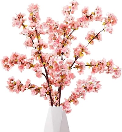 Kunstmatige kersenbloesemtakken - Set van 3 - 90 cm - Roze - Voor bruiloft en huisdecoratie