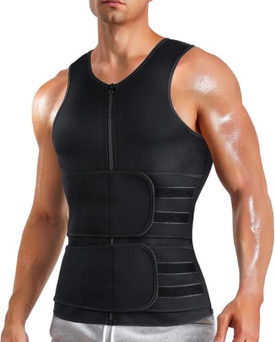 Verstelbare Taille Trimmer voor Mannen - Neopreen Sauna Riem voor Buikvet Verlies en Core Ondersteuning