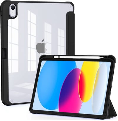 EtuiTab Clear SmartPencil - Tablethoes - Zwart - Compatibel met Apple iPad 10.9 10 Gen 2022 / iPad 11 A16 11 Gen 2025