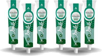 BEN&ANNA - Toothpaste Smile with Fluoride Spearmint - 75ml - 6 pak - Voordeelverpakking