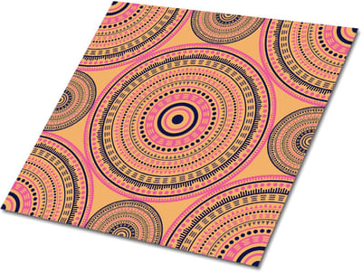 Tulup PVC Tegels - Arabisch Etnisch Patroon Vinyl Tegels - 30 cm x 30 cm - Veelkleurig Zelfklevende PVC Tegels - Verpakking van 9 stuks - Zelfklevende Vinyl Tegels - Geometrisch Plaktegels - Vinyl Vloer Tegels - Plaktegels keuken en Badkamer