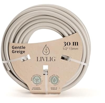 Tuinslang 30 m 1/2 Inch van Gerecycled PVC - Duurzame Water Slang in Greige
