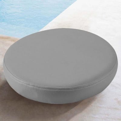 Tuinkussen Rond - Zitkussen Buiten - Comfortabel Zitten - Waterproof Dekzeil - 60x60x5cm - Grijs