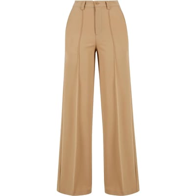 Urban Classics - Pleated Wijde broek - Taille, 30 inch - Beige