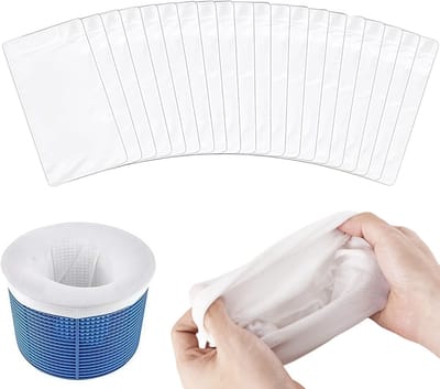 Skimmer Socks voor Zwembad - Herbruikbare Filternet - Fijnfilterende Skimmer Sokken voor Zwembadmand - Voor Slakken - Bladeren - Schuim - Insecten (10)