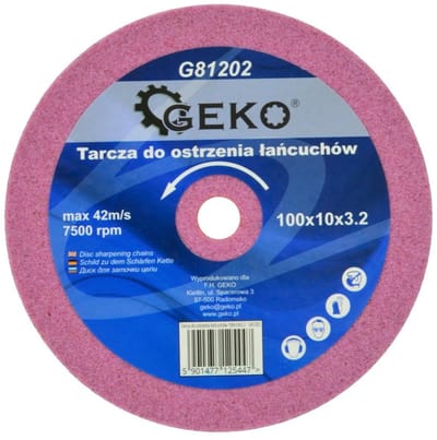 GEKO Slijpschijf voor kettingslijpers - 100x10x3,2 mm - Geschikt voor diverse slijpmachines