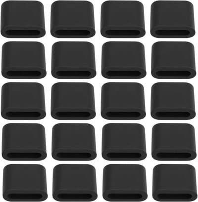 Set van 20 siliconen USB-C stofkappen in zwart voor bescherming van oplaadpoorten op Android smartphones, MacBook en andere apparaten met USB-C aansluiting