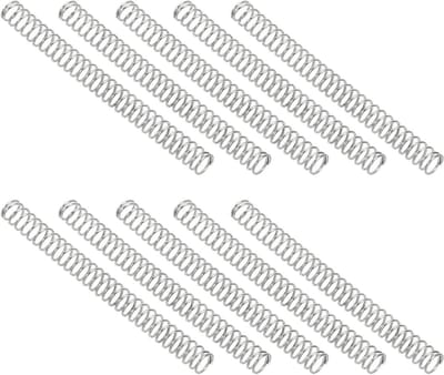 Compressieveren - Penveren Kleine veren - Reparatie en onderhoud - Roestvrij staal - 0.4x4x45mm - Zilver