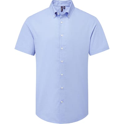 Premier Heren Supreme Oxford overhemd met korte mouwen (Oxford Blauw)