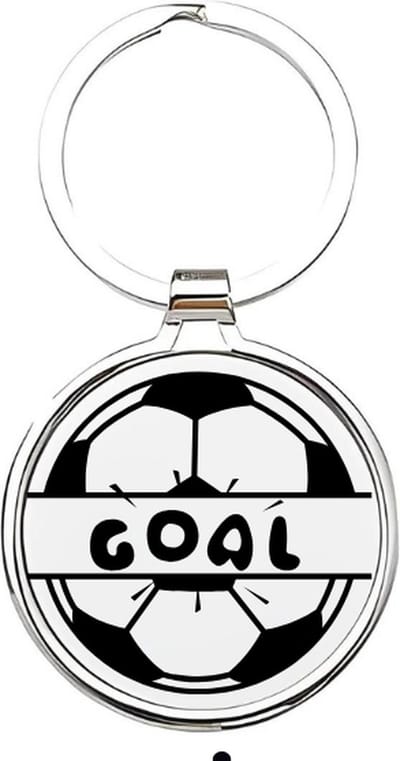 Akyol - voetbal Sleutelhanger - Voetbal - voetballers - cadeau - sport sleutelhanger - sport - gepersonaliseerd - voetballers - baller - sleutelhanger voor voetballers - goal - sleutelhanger voor jongens - bal - ballen - voetbal - 4 x 7,5 CM