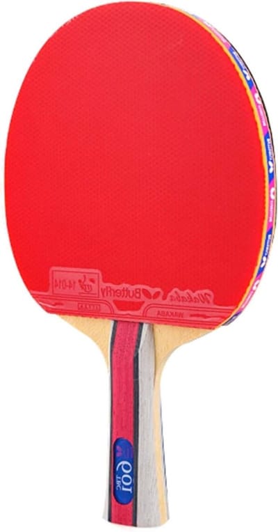Tafeltennisracket - Pingpongbatje - Sport en spel - 5-laags hout - Lange handgreep - Rood