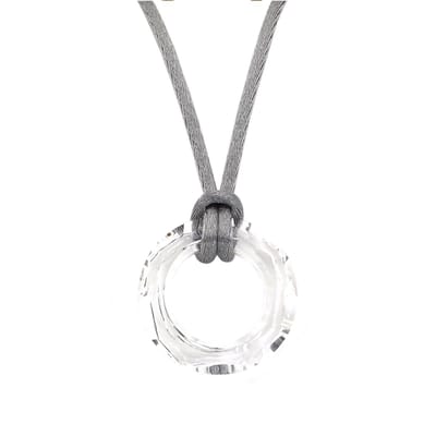 ARLIZI 2348 Ketting Swarovski kristal cosmic ring hanger transparant - 50 cm