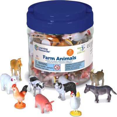 Learning Resources Farm Animal Counters (Set van 60) - 1+