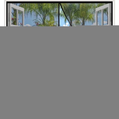 Magnetisch Hor voor Raam 85x85cm Zwart - Houd Insecten Buiten met Automatische Sluiting